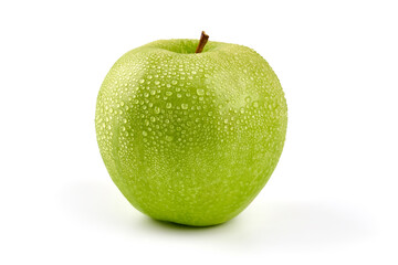 Green apples isolated on a white background.
