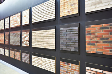 Brick decorative wall panels on store