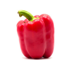 Fresh vegetable for cooking, red bell peper or sweet pepper on white background.