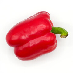 Fresh vegetable for cooking, red bell peper or sweet pepper on white background.
