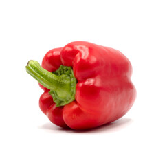 Fresh vegetable for cooking, red bell peper or sweet pepper on white background.
