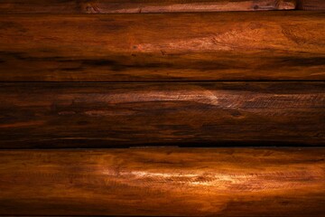 Abstract dark brown wood log wall background texture close-up