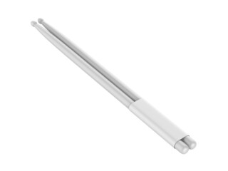 Blank Drum sticks Template, 3d render illustration.