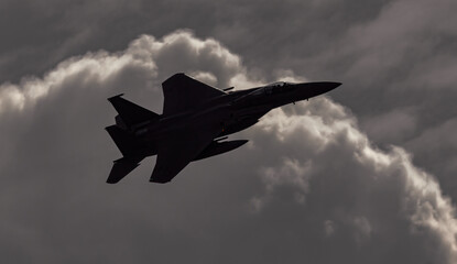 Fototapeta na wymiar F15 with moody sky