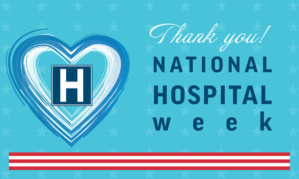 National Hospital Week background, poster, template, card, banner, background