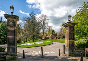 Entrance to Valley Gardens in Harrogate, North Yorkshire, United Kingdom