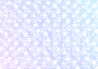 背景　星型の花　グラデーション　水色
