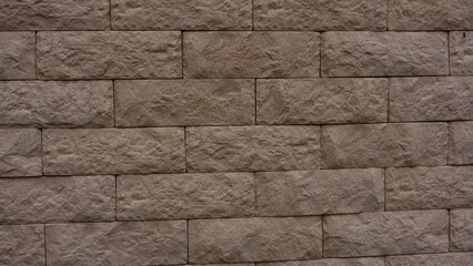 Wall made of natural stone, tiled variation.