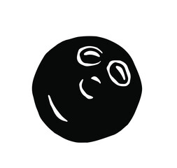 Fototapeta premium Bowling ball. Vector clipart. Isolated on transparent background