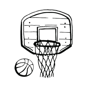 Basketball set. Vector clipart. 
Isolated on transparent background