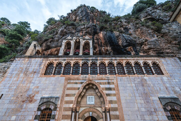 Obraz premium Church in St Anthony Monastery also known as Qozhaya Monastery in Kadisha Valley, Lebanon