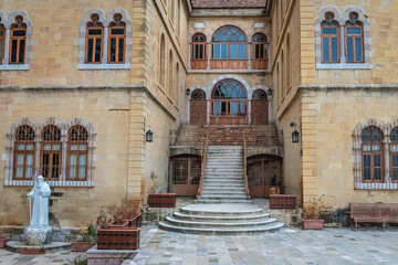 Fototapeta na wymiar Inside the St Anthony Monastery also known as Qozhaya Monastery in Kadisha Valley, Lebanon