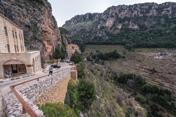 Fototapeta na wymiar Saint Anthony Monastery also known as Qozhaya Monastery, Lebanon