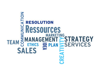 French cloud words. Business cloud words.