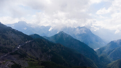 Obraz premium Beautiful landscape in Albania with mountains