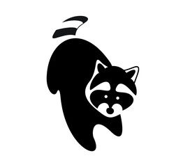 Raccoon Silhouette icon.