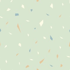 Terrazzo pattern vector, seamless marble texture, retro italian background, pastel colors
