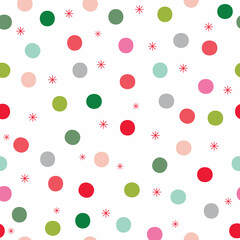 seamless pattern with colorful polka dot design