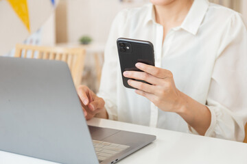 work using texting cell phone typing computer.student study education online learning.adult professional chatting on laptop,mobile contact us at Thinking business plan.connecting people concept
