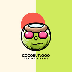 Illustration coconut drink design vector