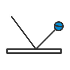 Cricket Ball Trajectory Icon