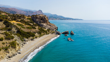 Fototapeta Exotic island at the south of Crete, with the amazing a Beach, Greece obraz