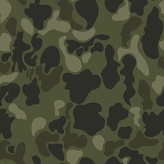 Fototapeta premium Seamless military camouflage pattern, vector texture, street design. Fashion texture.