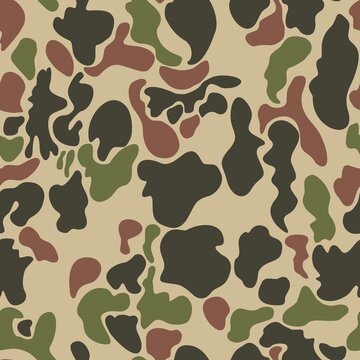 Camouflage vector seamless pattern, abstraction for printing clothes, paper, fabric. Army wallpaper.