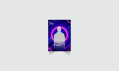 Party flyer template design 