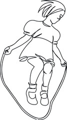 girl jumping on jump ropes