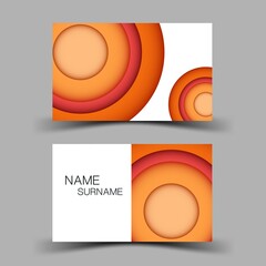 ฺBusiness card design for contact colorful. Editable vector design. illustration EPS10