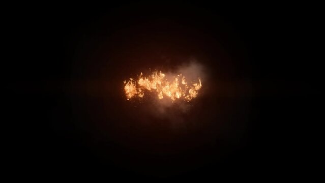 3D Animation on explosion of fire flames with sparks and smoke with alpha channel (transparent background). Easy use. Drag and drop in your project with any non-linear editing software like:Adobe Afte