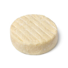 Piece of French Acacia cheese isolated on white background