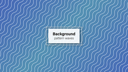 Background pattern waves white and background blue vector