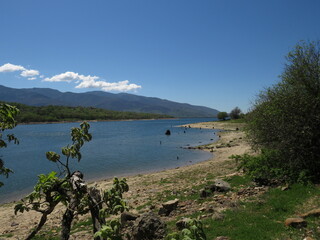 lake and mountains