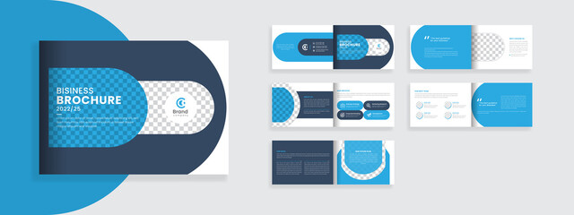 Company profile brochure template layout design, multipage brochure design, template layout design for modern business bifold brochure