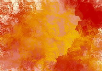 Warm abstract watercolor background with splashes
