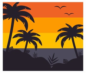 Summer holiday in flat design