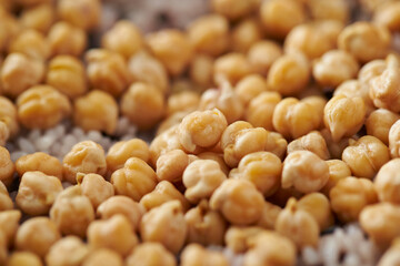 Chickpea rice in a cast iron pot