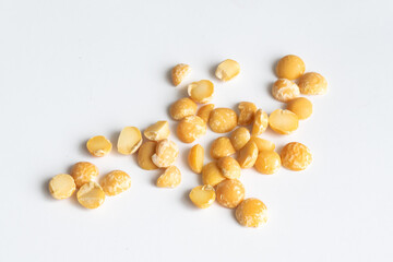 Fototapeta na wymiar macro photo of peas on a white background