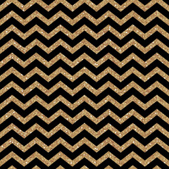 Seamless chevron pattern with gold confetti glitter. Perfect for valentines day, birthday, save the date invitation.