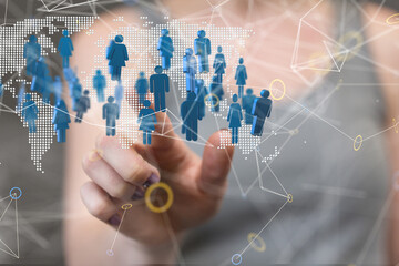 Structure of world economy, communication network global