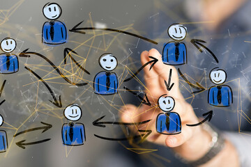 people network structure HR - Human resources management and recruitment
