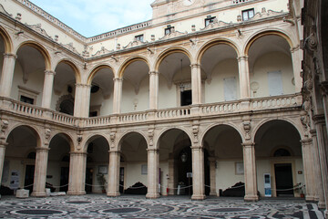 Fototapeta na wymiar università palace, actual university, in catania in sicily (italy) 