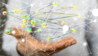 conference Digital Network and data concept 3d