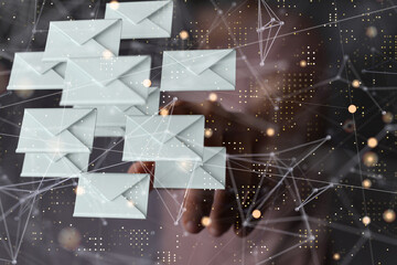 Network Communications with email symbol.