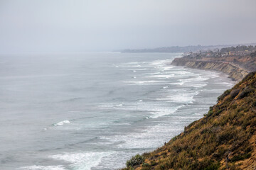 Foggy San Diego Coastline
