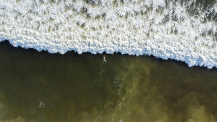 Aerial view of the beach in Costa Rica, Central America. Costa Rica has fantastic beaches and stunning landscapes with lots of nature. The country is famous for ecotourism. 
