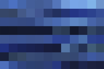 Striped horizontal background from dark and light blue squares. Abstract vivid geometric backdrop for presentation, magazines, fliers, posters, calendars, posts, postcards, banners, covers, websites