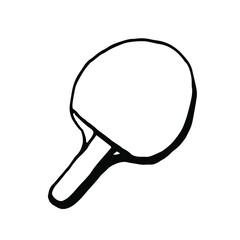 Pingpong racket. Vector clipart. 
Isolated on transparent background